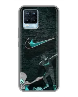 Чохол для Realme 8 з картинкою «Спортивний арт Nike»