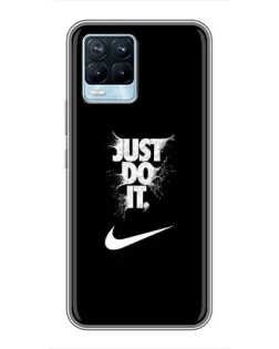 Чохол для Realme 8 з картинкою «Текстовий принт Nike»