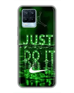 Чохол для Realme 8 з картинкою «Зелений неоновий Nike»