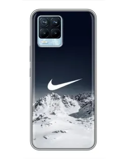 Чохол для Realme 8 з картинкою «Nike — зимові гори»