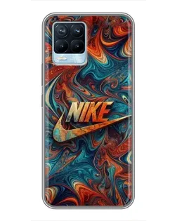 Чохол для Realme 8 з картинкою «Nike в абстракції»