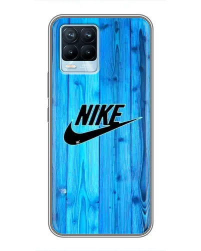 Чехол для Realme 8 с картинкой «Голубое дерево Nike»