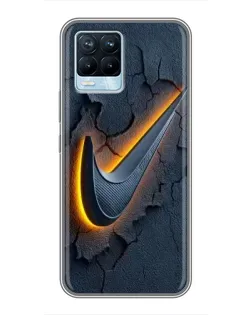 Чохол для Realme 8 з картинкою «Об'ємний логотип Найк»