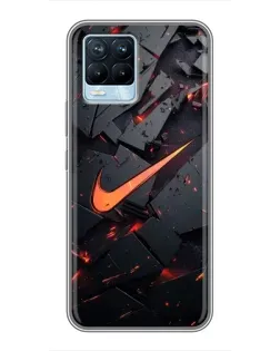 Чохол для Realme 8 з картинкою «Nike — ефект розломів»