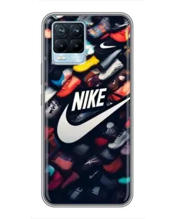 Чохол для Realme 8 з картинкою «Колекція кросівок Nike»