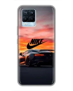 Чохол для Realme 8 з картинкою «Nike та суперкар»