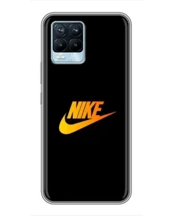 Чохол для Realme 8 з картинкою «Золотий логотип Nike»