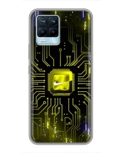 Чохол для Realme 8 з картинкою «Nike — золота іскра»