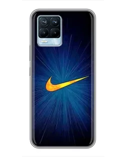 Чохол для Realme 8 з картинкою «Синій пульс Nike»