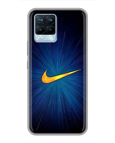 Чехол для Realme 8 с картинкой «Синий пульс Nike» Чехол для Realme 8 с картинкой «Синий пульс Nike»