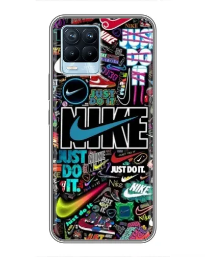 Чехол для Realme 8 с картинкой «Яркий коллаж Nike» Чехол для Realme 8 с картинкой «Яркий коллаж Nike»