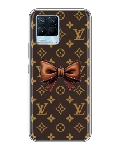 Чехол для Realme 8 с картинкой «LV с бантом»
