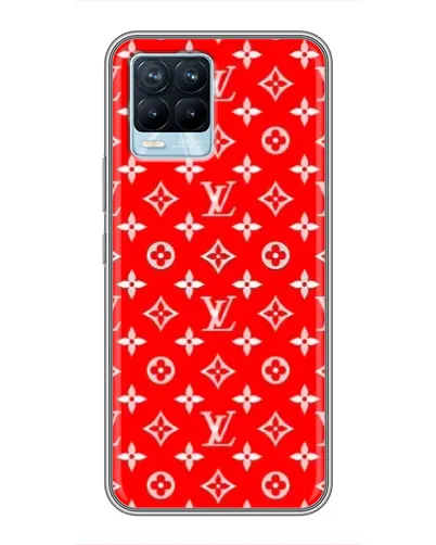 Чехол для Realme 8 с картинкой «Яркий паттерн LV»