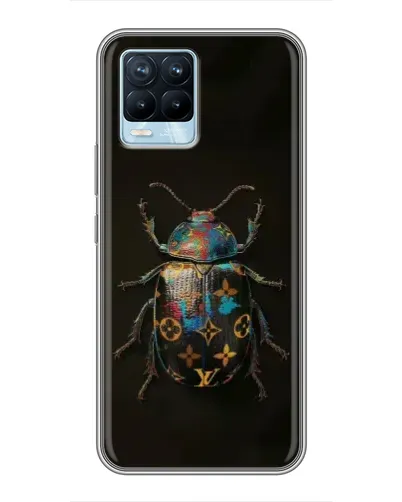 Чехол для Realme 8 с картинкой «LV — мраморный принт»