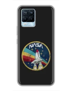 Чехол для Realme 8 с картинкой «NASA — эмблема миссии»