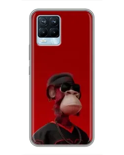 Чохол для Realme 8 з картинкою «Bored Ape в червоному» Чохол для Realme 8 з картинкою «Bored Ape в червоному»