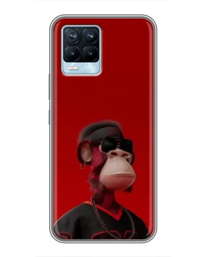 Чохол для Realme 8 з картинкою «Bored Ape в червоному» Чохол для Realme 8 з картинкою «Bored Ape в червоному»