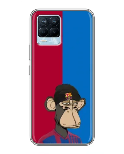 Чохол для Realme 8 з картинкою «Bored Ape — фанат Барси» Чохол для Realme 8 з картинкою «Bored Ape — фанат Барси»
