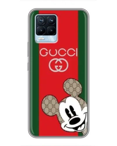 Чохол для Realme 8 з картинкою «Gucci — смуги та Міккі»