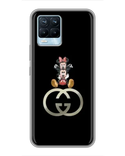 Чохол для Realme 8 з картинкою «Мінні Маус на лого»