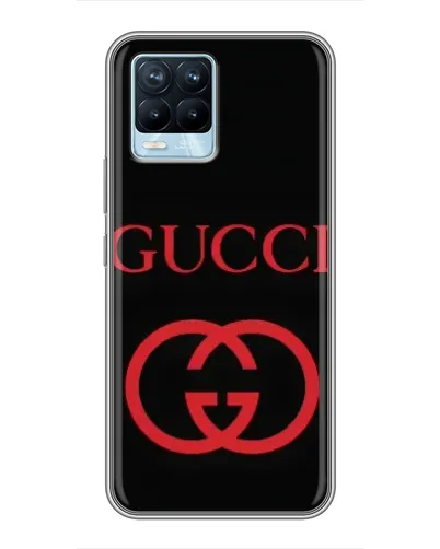 Чохол для Realme 8 з картинкою «Gucci — червоний логотип»