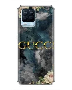 Чохол для Realme 8 з картинкою «Абстрактні квіти Gucci»