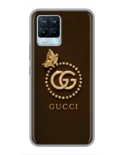 Чохол для Realme 8 з картинкою «Gucci — золотий метелик»