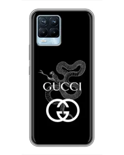 Чохол для Realme 8 з картинкою «Gucci — срібна змія»