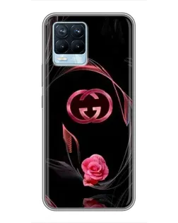 Чохол для Realme 8 з картинкою «Gucci — неонова троянда»