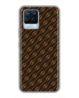 Чохол для Realme 8 з картинкою «Gucci — золоті діагоналі»