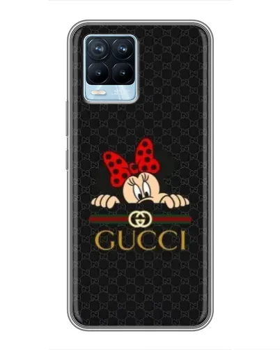 Чохол для Realme 8 з картинкою «Мінні Маус Gucci — чорний»