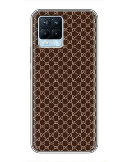 Чохол для Realme 8 з картинкою «Gucci — шоколадна сітка»