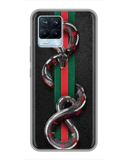 Чохол для Realme 8 з картинкою «Gucci — змія на смузі»