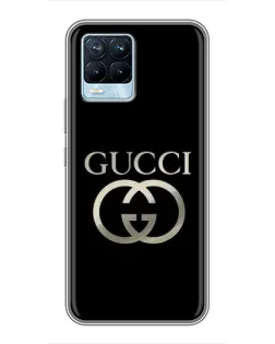 Чохол для Realme 8 з картинкою «Gucci — золото на чорному»