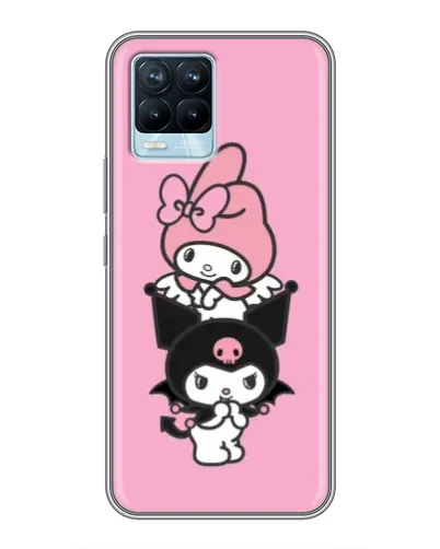 Чехол для Realme 8 с картинкой «My Melody и Kuromi» Чехол для Realme 8 с картинкой «My Melody и Kuromi»