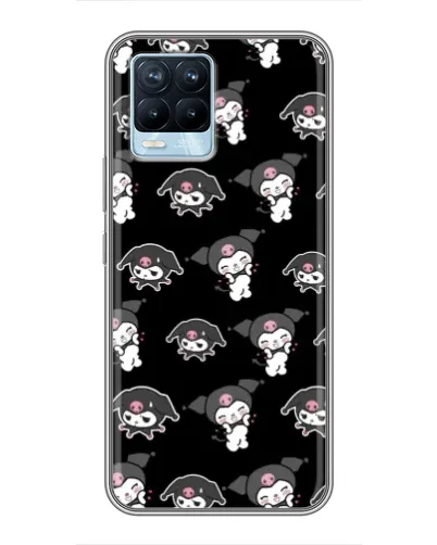 Чехол для Realme 8 с картинкой «Черный паттерн Kuromi» Чехол для Realme 8 с картинкой «Черный паттерн Kuromi»