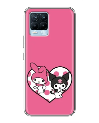 Чехол для Realme 8 с картинкой «Kuromi и My Melody» Чехол для Realme 8 с картинкой «Kuromi и My Melody»