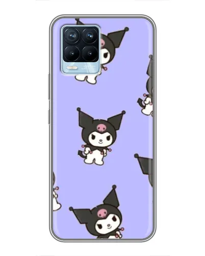 Чехол для Realme 8 с картинкой «Паттерн с Kuromi» Чехол для Realme 8 с картинкой «Паттерн с Kuromi»
