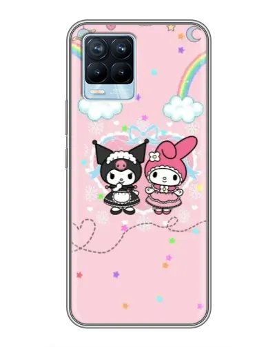 Чехол для Realme 8 с картинкой «My Melody и Kuromi» Чехол для Realme 8 с картинкой «My Melody и Kuromi»