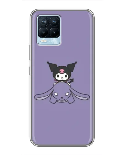 Чехол для Realme 8 с картинкой «Kuromi на лиловом фоне» Чехол для Realme 8 с картинкой «Kuromi на лиловом фоне»