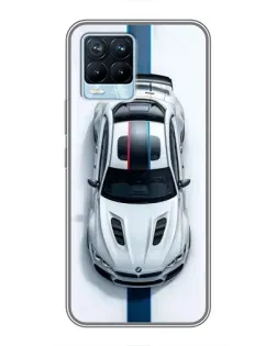 Чехол для Realme 8 с картинкой «Вид сверху — BMW M»