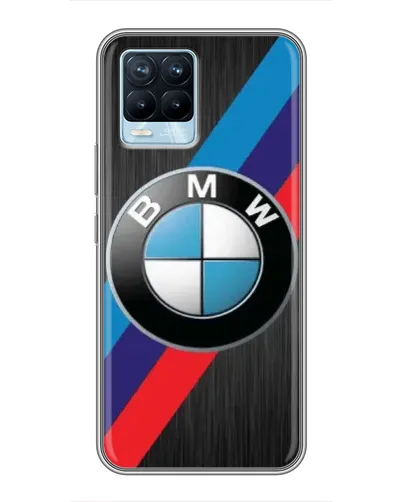 Чехол для Realme 8 с картинкой «BMW M-stripes стиль»