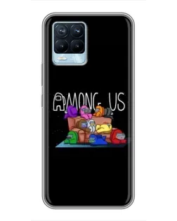 Чехол для Realme 8 с картинкой «Логотип Among Us» Чехол для Realme 8 с картинкой «Логотип Among Us»