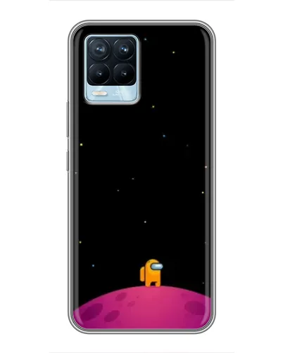 Чехол для Realme 8 с картинкой «Одинокий герой на планете»