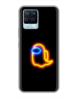 Чохол для Realme 8 з картинкою «Among Us неонове сяйво»