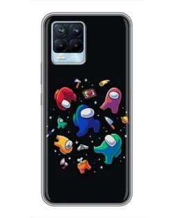 Чохол для Realme 8 з картинкою «Among Us космос»