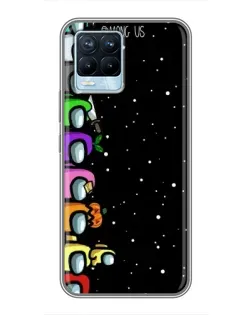 Чохол для Realme 8 з картинкою «Команда Among Us»