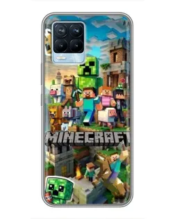Чохол для Realme 8 з картинкою «Замок Minecraft»