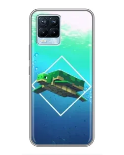 Чехол для Realme 8 с картинкой «Черепаха Minecraft» Чехол для Realme 8 с картинкой «Черепаха Minecraft»