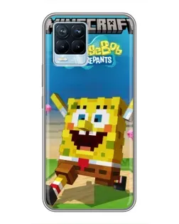 Чехол для Realme 8 с картинкой «Губка Боб Minecraft» Чехол для Realme 8 с картинкой «Губка Боб Minecraft»